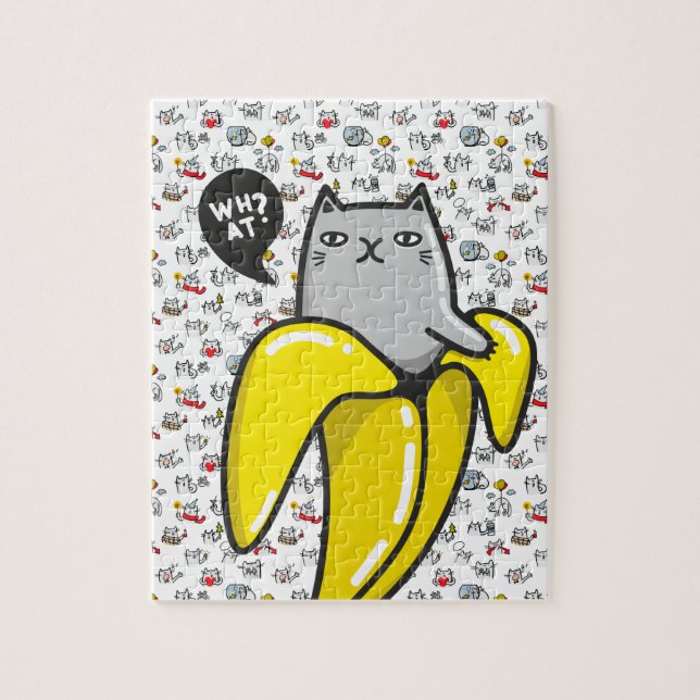 Hübsche Katzen, Milch und Magie. Puzzle (Vertikal)