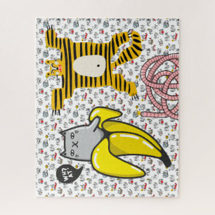 Hübsche Katzen, Milch und Magie. Puzzle