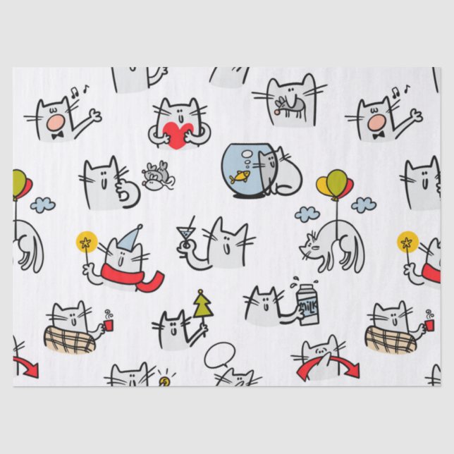 Hübsche Katzen, Milch und Magie. Seidenpapier (Vorderseite)