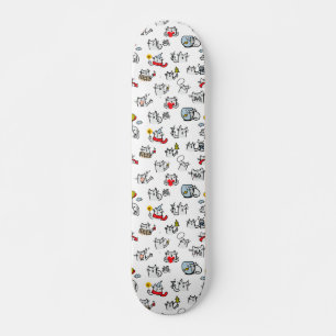 Hübsche Katzen, Milch und Magie. Skateboard