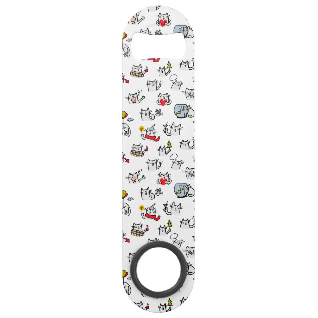 Hübsche Katzen, Milch und Magie. Speed Flaschenöffner (Vorderseite)