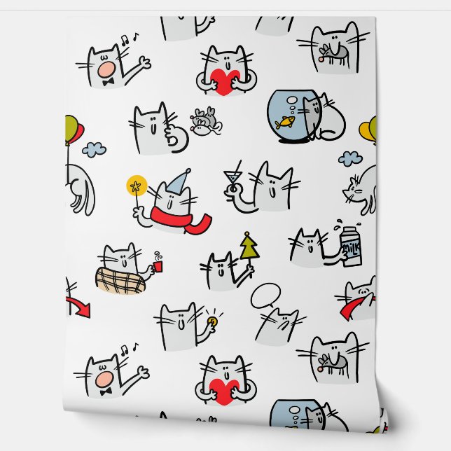 Hübsche Katzen, Milch und Magie. Tapete (Abrollen)
