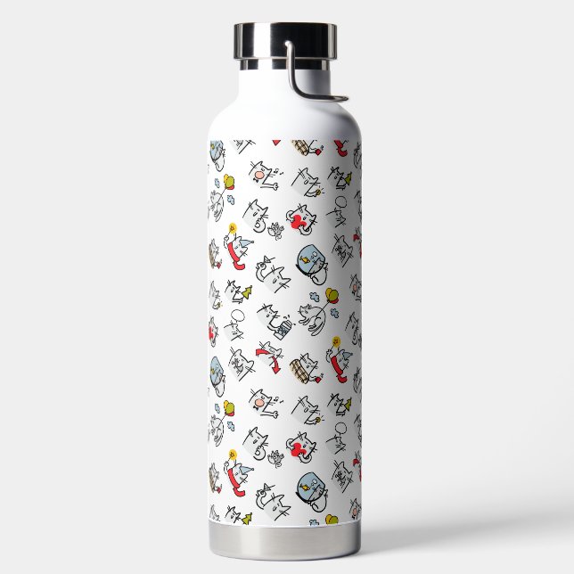Hübsche Katzen, Milch und Magie. Trinkflasche (links)