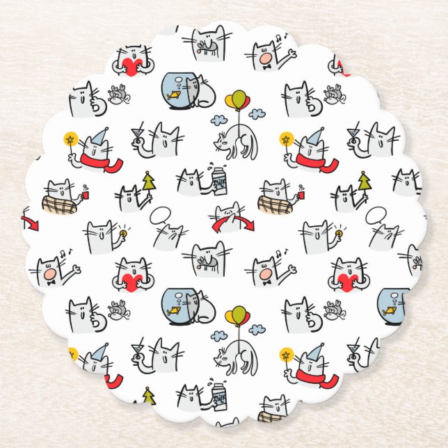 Hübsche Katzen, Milch und Magie. Untersetzer (Vorderseite)