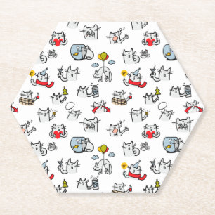 Hübsche Katzen, Milch und Magie. Untersetzer