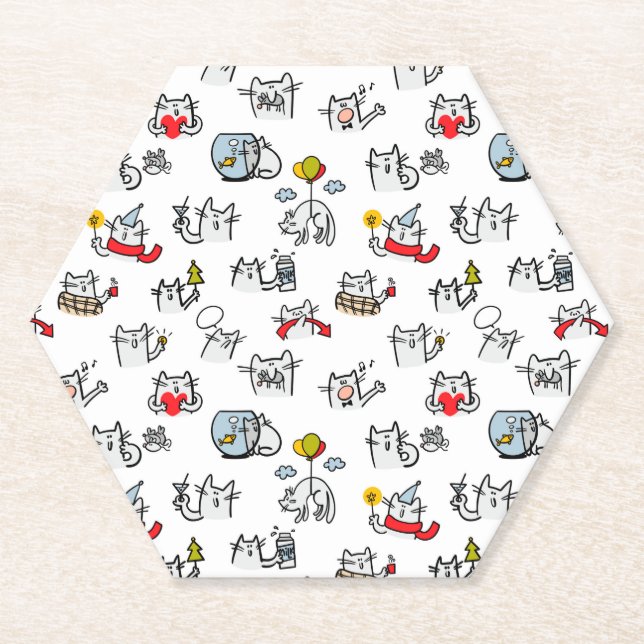 Hübsche Katzen, Milch und Magie. Untersetzer (Vorderseite)