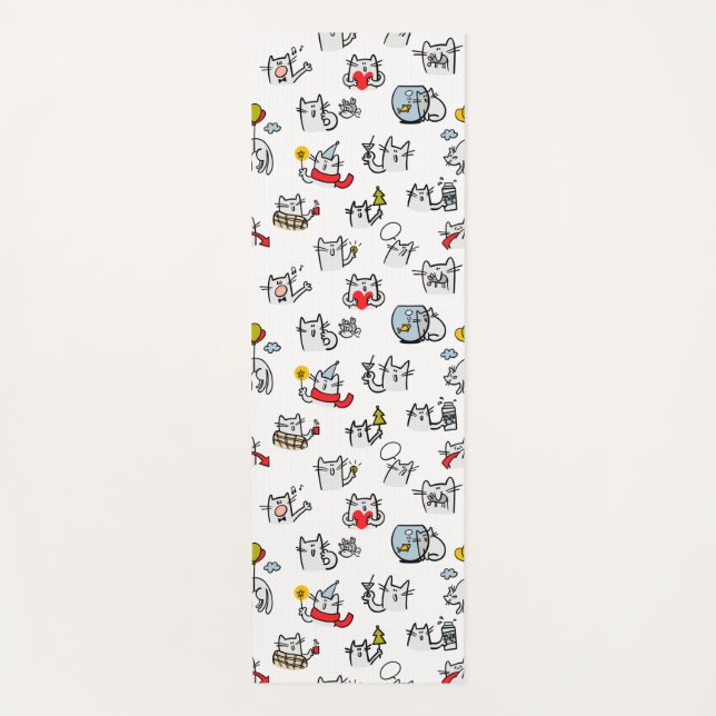 Hübsche Katzen, Milch und Magie. Yogamatte (Vorderseite)