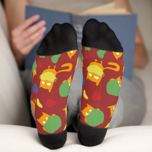 Hübsche Katzen mit Herzen. Socken