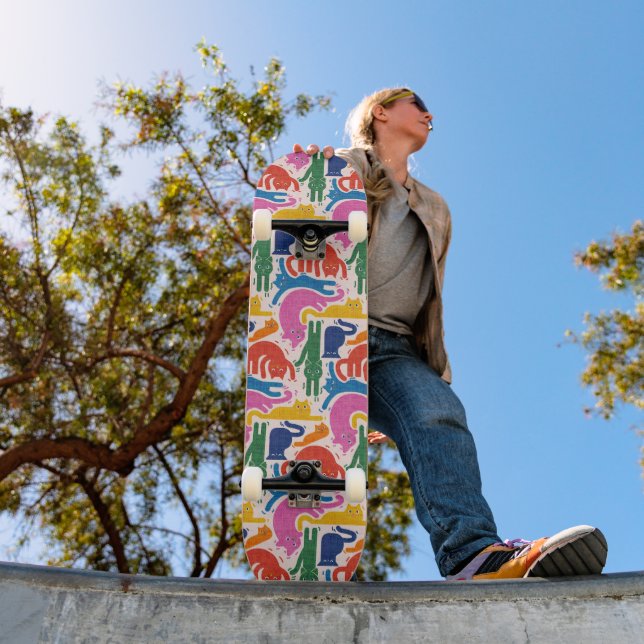 Hübsche Katzen Skateboard (Außenbereich 1)