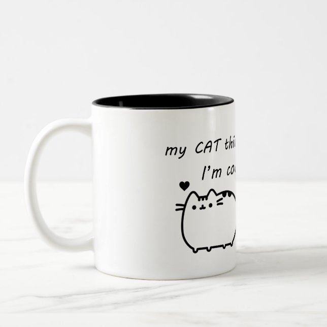 Hübsche Katzen Zweifarbige Tasse (Links)