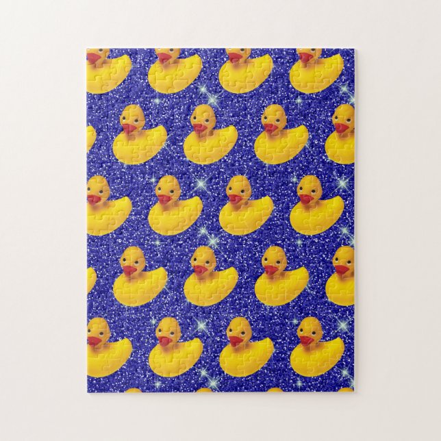 Hübsche Kautschukenten Gelbe Entenbäuerin Puzzle (Vertikal)