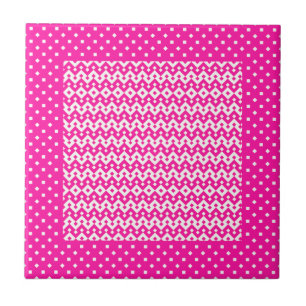 Hübsche Keramik Tile, Candy Pink Geometric Fliese