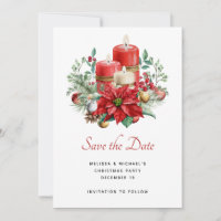 Hübsche Kerzen und Poinsettia Bouquet