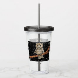 Hübsche Ketten auf den Zweigstellen - Weiße Grenze Acryltrinkbecher