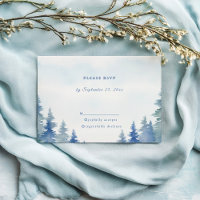 Hübsche Kiefernwälder Hochzeit Rsvp Reaktion