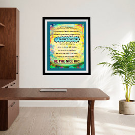 Hübsche Kindesschule Nice Kid Studies Poster