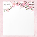 Hübsche Kirschblüten Notepad IHRER TEXT Notizblock<br><div class="desc">Hübsche Kirschblüten Notepad IHRER TEXT oder Name</div>