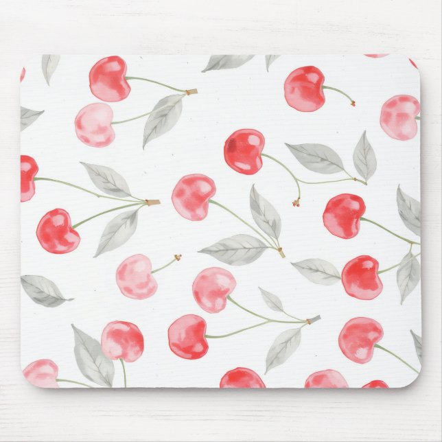 Hübsche Kirschfrucht Muster Mousepad (Vorne)