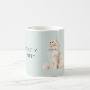Hübsche Kitty Blaue Schleife Kaffeetasse
