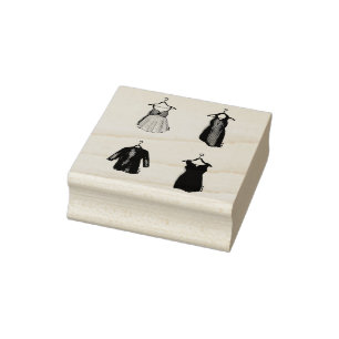 Hübsche Kleider Mode Bekleidung Fashionista Briefm Gummistempel
