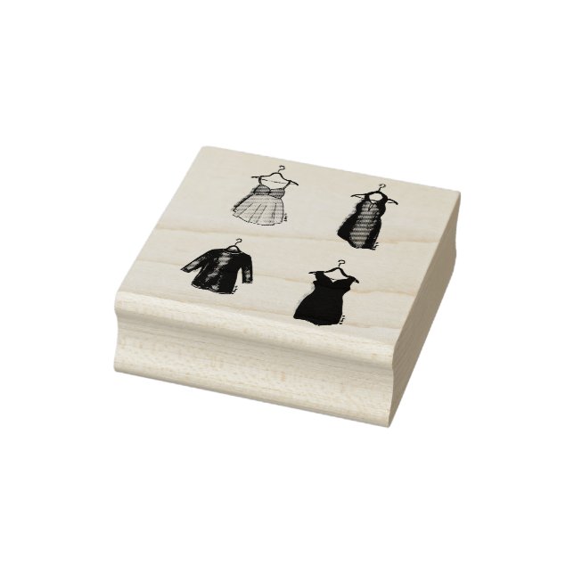 Hübsche Kleider Mode Bekleidung Fashionista Briefm Gummistempel (Stempel)