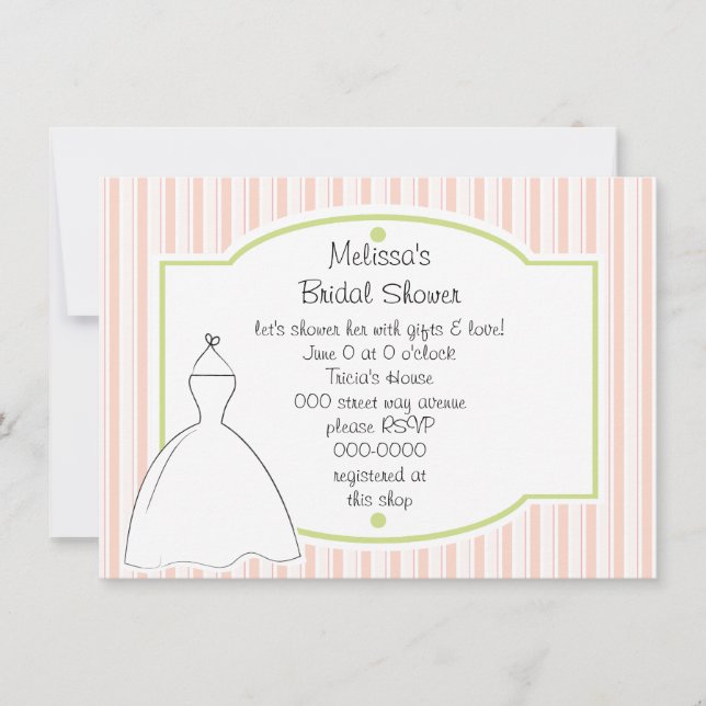 Hübsche Kleiderskizze Einladung (Vorderseite)