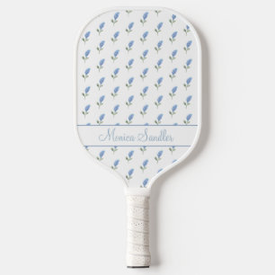 Hübsche kleine blaue Blumen Damen Mädchenhaft Pickleball Schläger