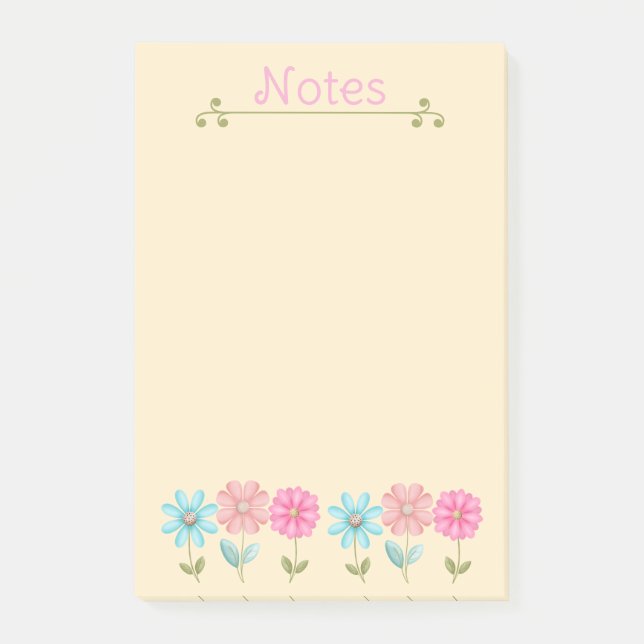 Hübsche kleine Blumen Post-it Klebezettel (Vorderseite)