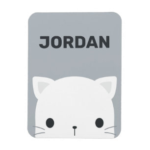 Hübsche kleine Katze mit personalisiertem Namen Magnet