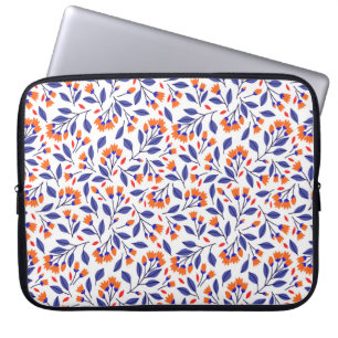 Hübsche kleine orangefarbene Blume nahtlos Laptopschutzhülle