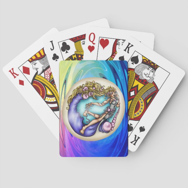 Hübsche kleine Perle Spielkarten (Rückseite)