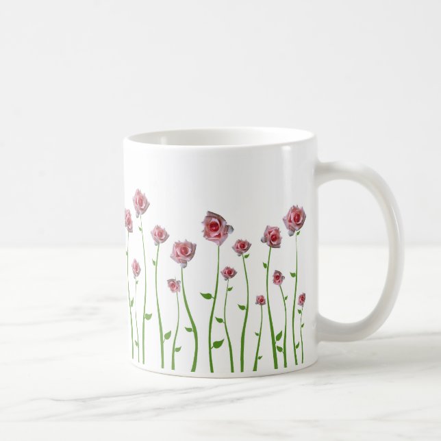 Hübsche kleine Rosen-Tasse Kaffeetasse (Rechts)