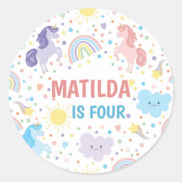 Hübsche Kleine Uniköre Rundkleber Runder Aufkleber