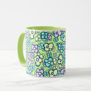 Hübsche Kleine Volkskunst Blume Charming fröhlich Tasse