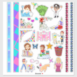 Hübsche Kleinplaner Varietäten Aufkleber & Wasi