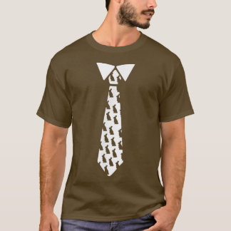 Hübsche Krawatte mit Kaninchen Silhouette Lover An T-Shirt