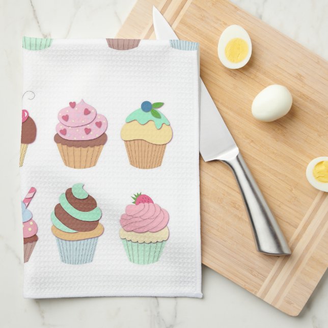 Hübsche Küchenhandtücher Geschirrtuch (Viertel Falte)