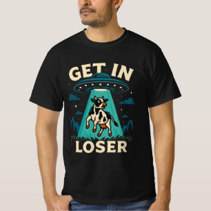 Hübsche Kuhentführung durch UFO T-Shirt