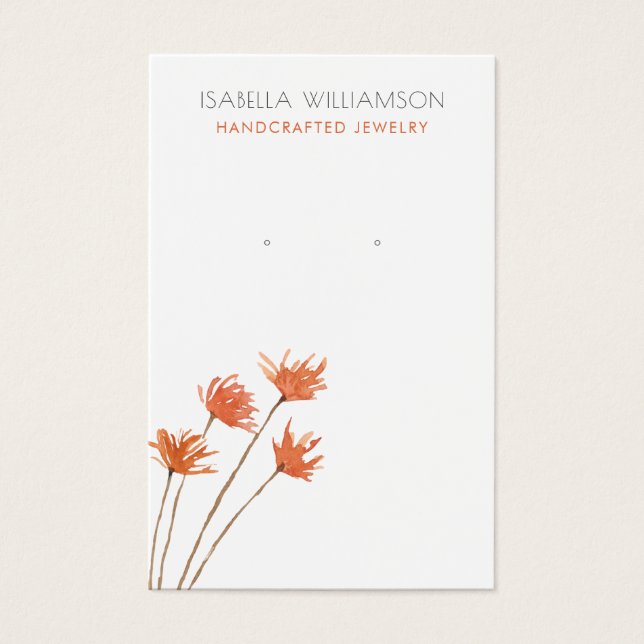 Hübsche Kupferorangen-Schmuckkarten (Vorderseite)