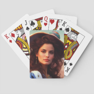 Hübsche Lady Spielkarten