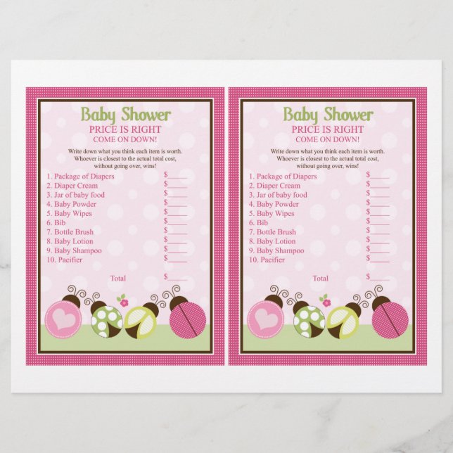 "Hübsche Ladybug mit Polka Dots" Preis ist das ric Flyer (Vorne)