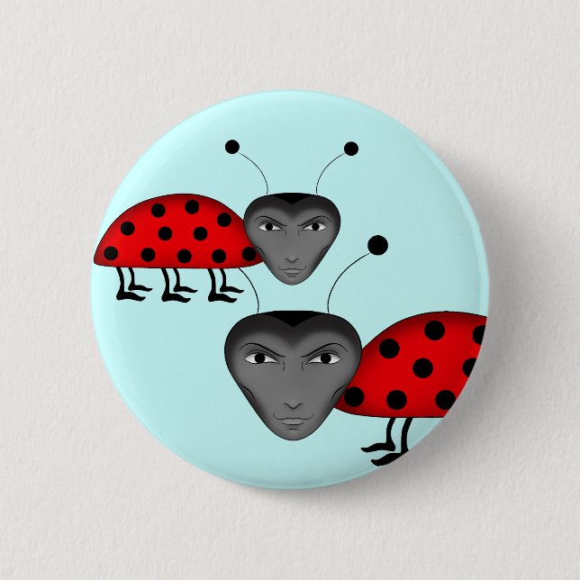 Hübsche Ladybugs Button (Vorderseite)