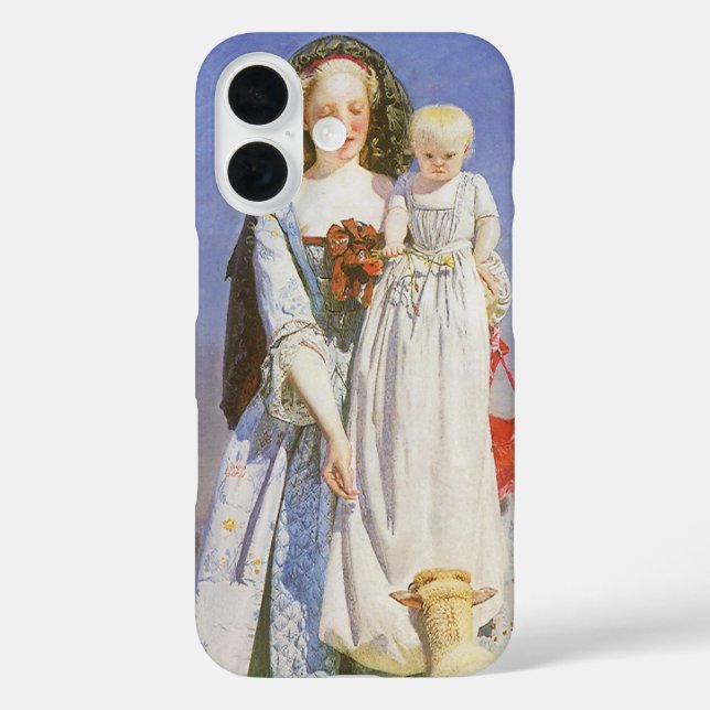 Hübsche Lämmer by Ford Madox Brown Case-Mate iPhone Hülle (Rückseite)