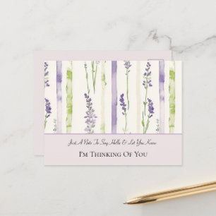 Hübsche Lavendelblumen Streifen In Gedanken an Dic Postkarte