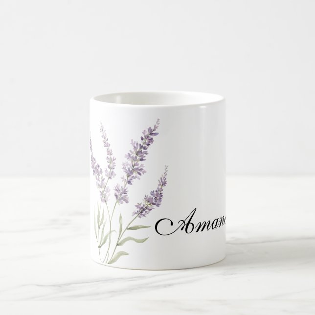 Hübsche Lavendelblüten  Kaffeetasse (Mittel)