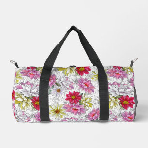 Hübsche lebendige Blumenmuster-Duffel-Tasche Duffle Bag