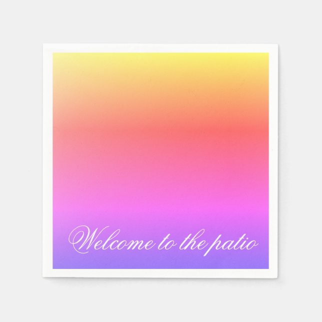 Hübsche, lebendige Pastel Serviette (Vorderseite)