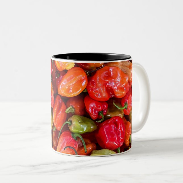 Hübsche Lebensmittel Zweifarbige Tasse (VorderseiteRechts)