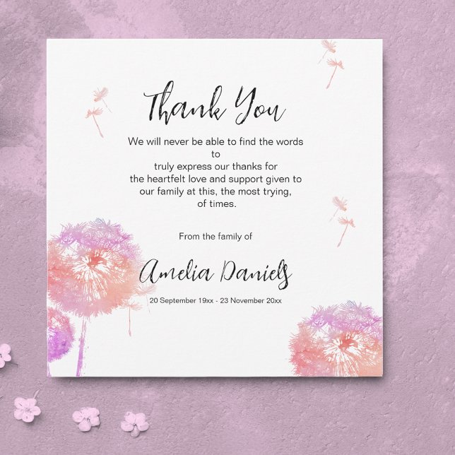 Hübsche Leuchte Beerdigung Dankeschön Karte (Von Creator hochgeladen)