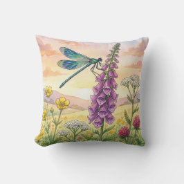 Hübsche Libelle und Blumen Kleine Insekten  Kissen